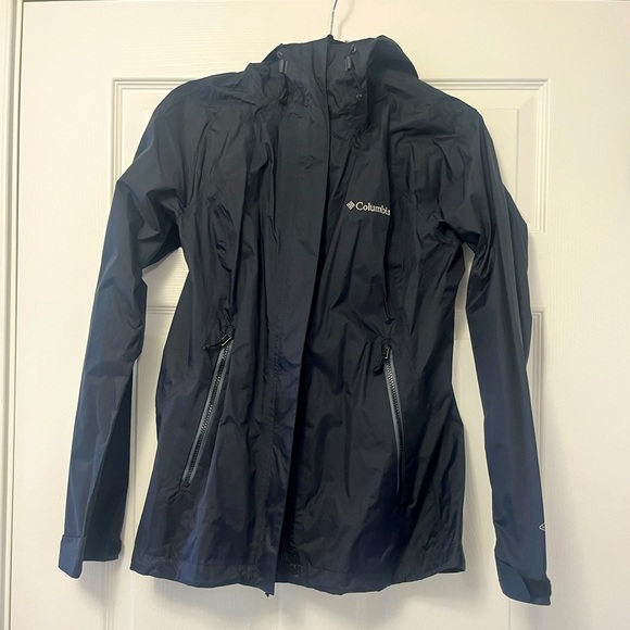 🖤 Black Columbia Rain Jacket, Size Small - Picture 2 of 9